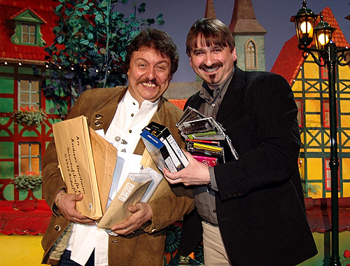 Achim Mentzel mit Andreas Dornheim (r.)